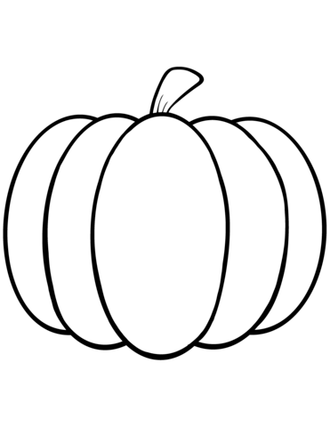 Simple Pumpkin Coloring Page